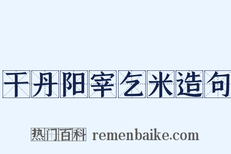 干丹阳宰乞米造句是什么意思的图片